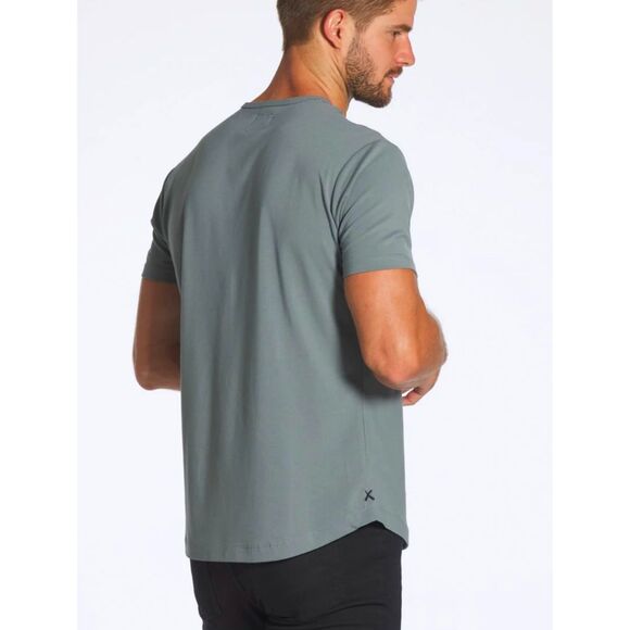 CUTS Green Sage AO Curve Hem Tee Short Sleeve T-Shirt Mens Large - Picture 2 of 7